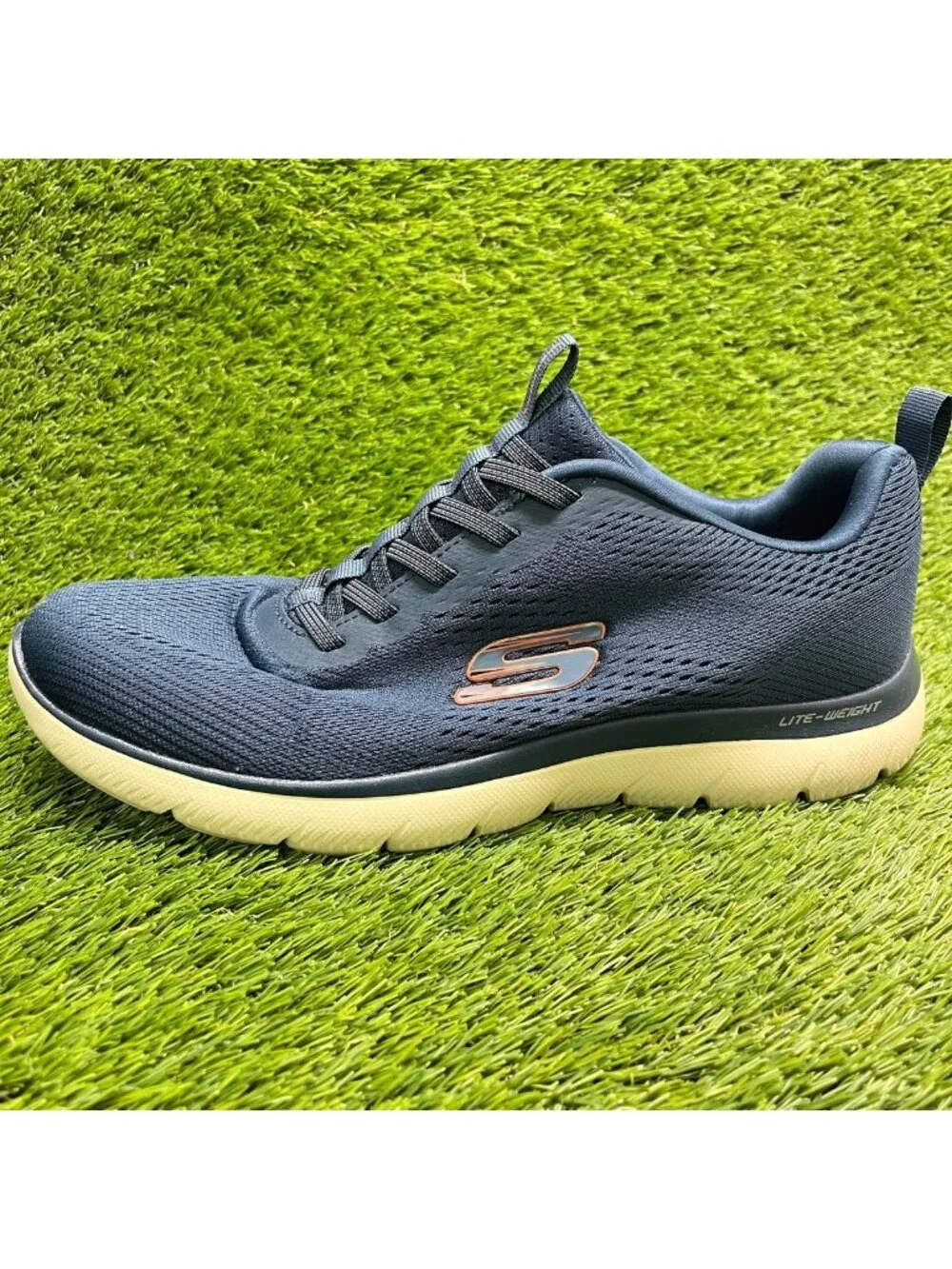 Skechers Summits Eckler Mens Size 11 Blue Orange Athletic Running Shoes Sneakers